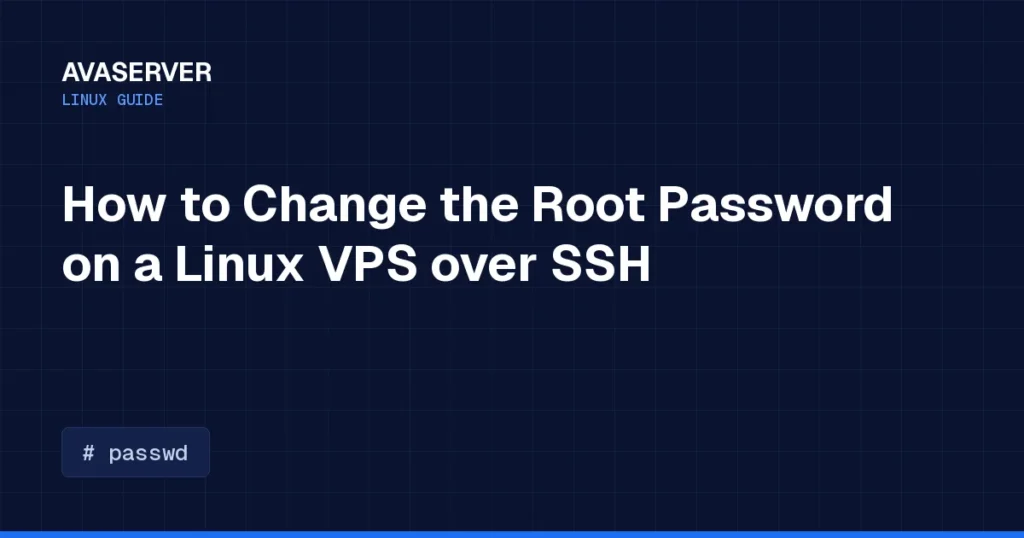 How to Change the Root Password on a Linux VPS over SSH