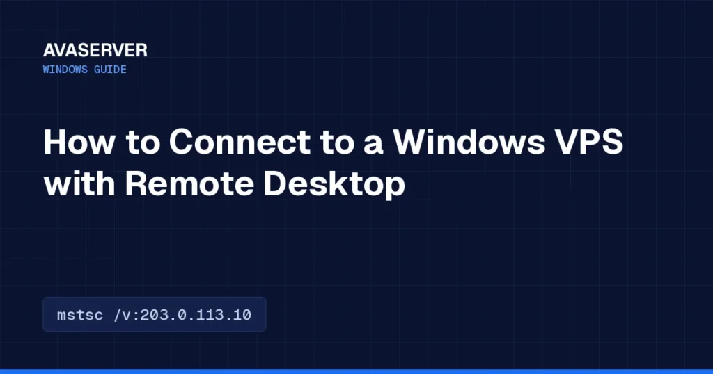 How to Connect to a Windows VPS with Remote Desktop
