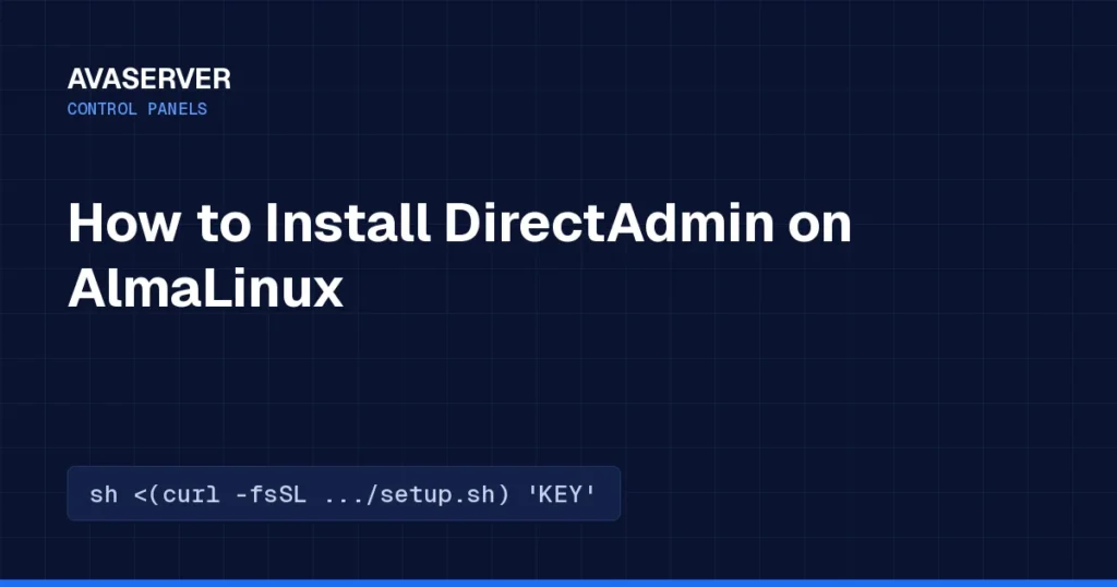 How to Install DirectAdmin on AlmaLinux